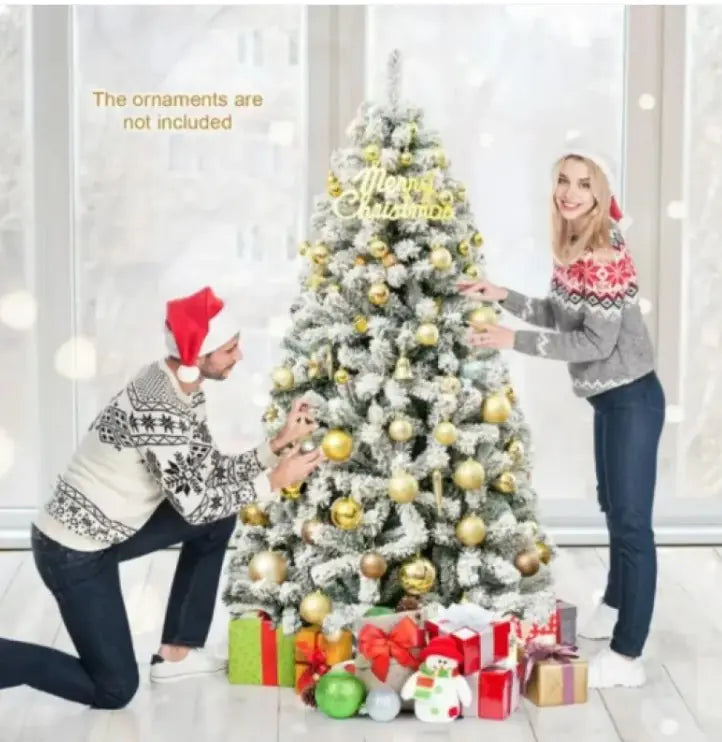 7,5 Fuß Schneebedeckter Weihnachtsbaum