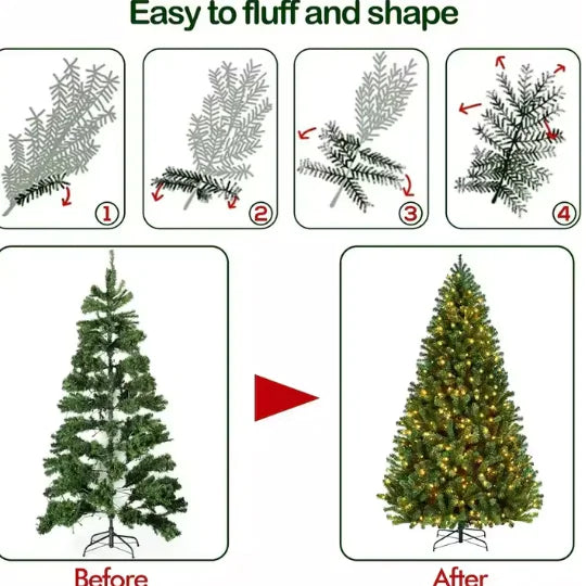 Weihnachtsbaum mit warmen Lichtern