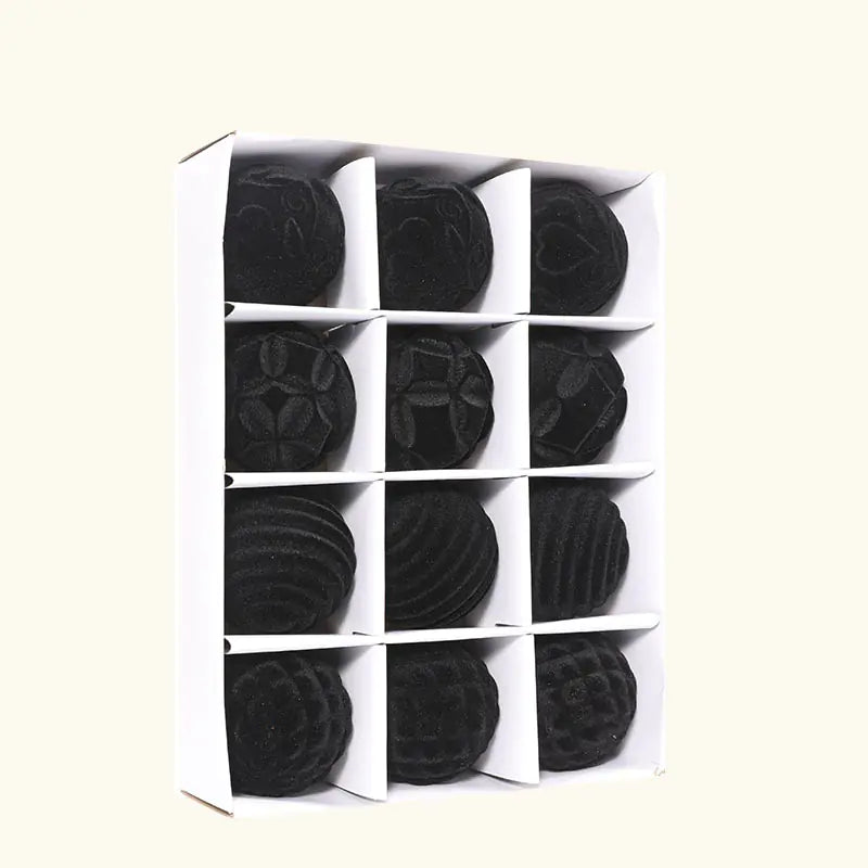 12er-Pack Samt-Weihnachtsbaumkugeln - Plastikkugeln