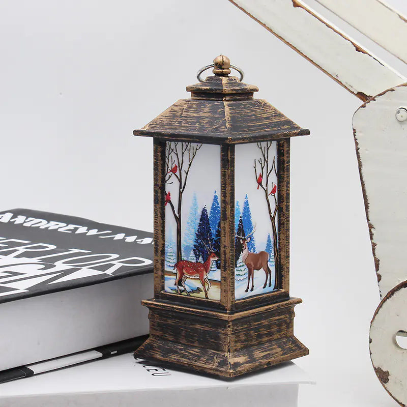 Weihnachts-Schneemann Kerzenlaterne Tisch Nachtlicht Dekor