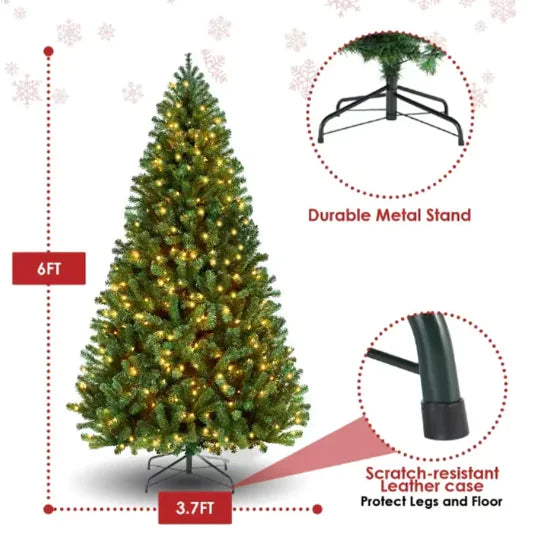 Weihnachtsbaum mit warmen Lichtern