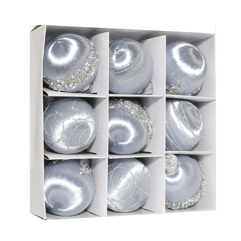 8cm Weihnachtsschaumbälle (9 Stück) für Baumschmuck