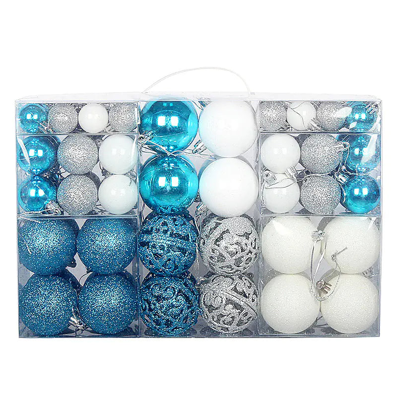 100-teiliges Weihnachtskugel-Set 3-6cm PVC-Dekor