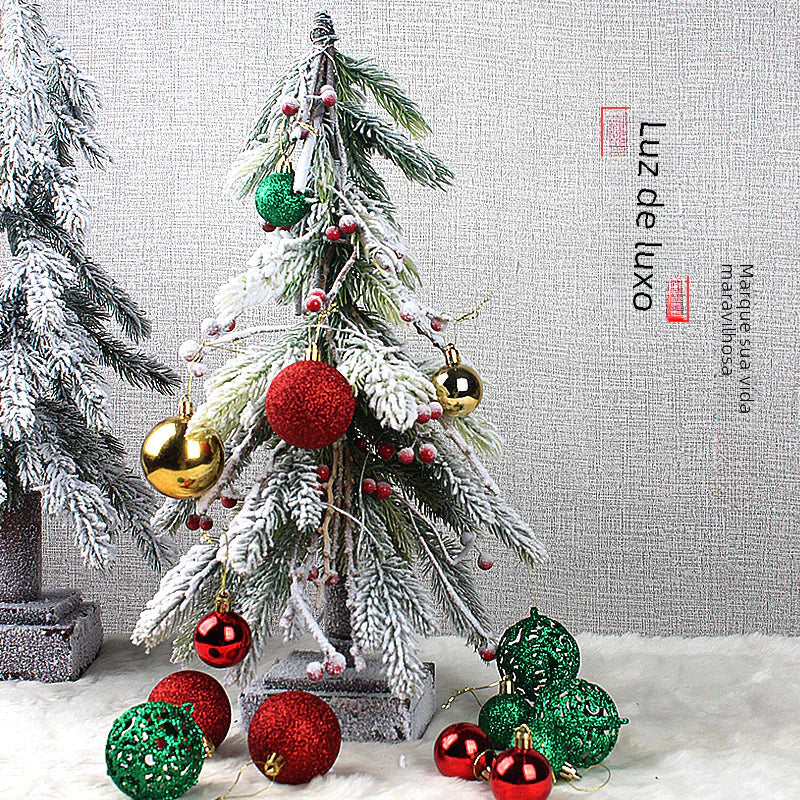 100-teiliges Weihnachtskugel-Set 3-6cm PVC-Dekor