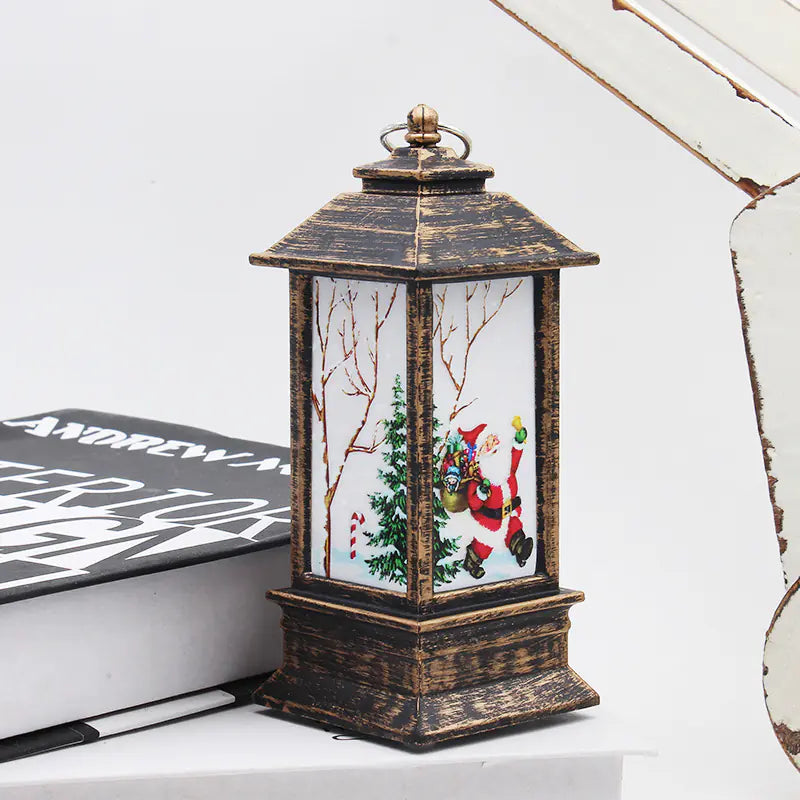 Weihnachts-Schneemann Kerzenlaterne Tisch Nachtlicht Dekor