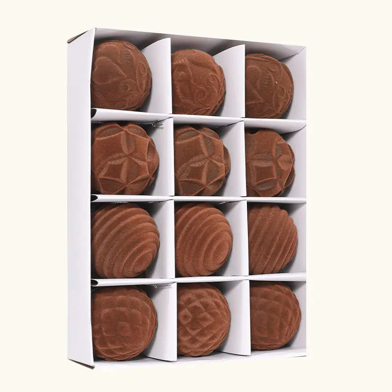 12er-Pack Samt-Weihnachtsbaumkugeln - Plastikkugeln