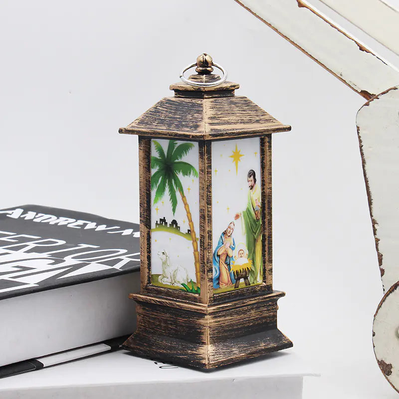 Weihnachts-Schneemann Kerzenlaterne Tisch Nachtlicht Dekor