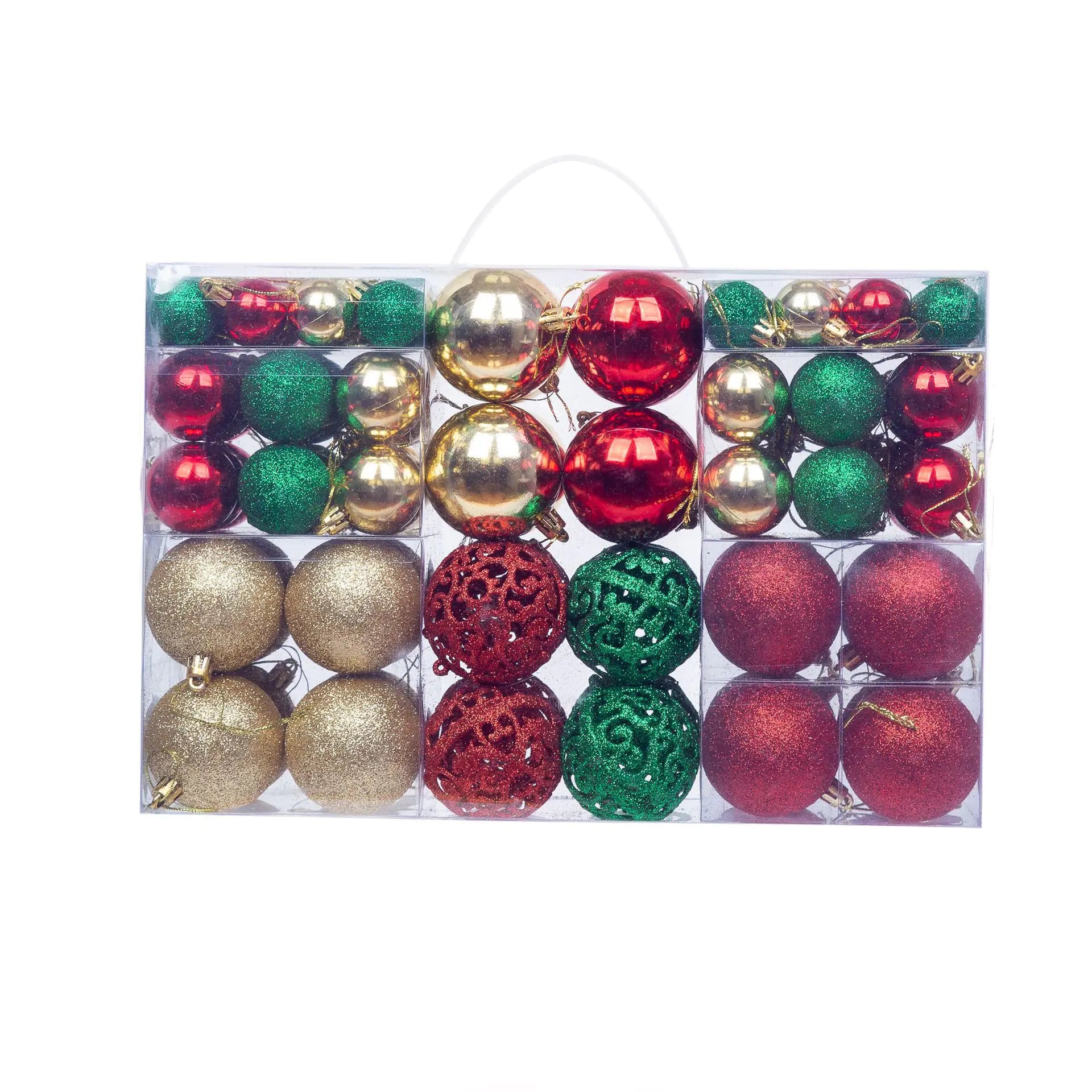 100-teiliges Weihnachtskugel-Set 3-6cm PVC-Dekor